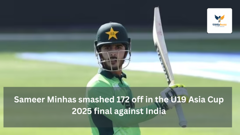 Sameer Minhas smashed 172 off in the U19 Asia Cup 2025 final against India